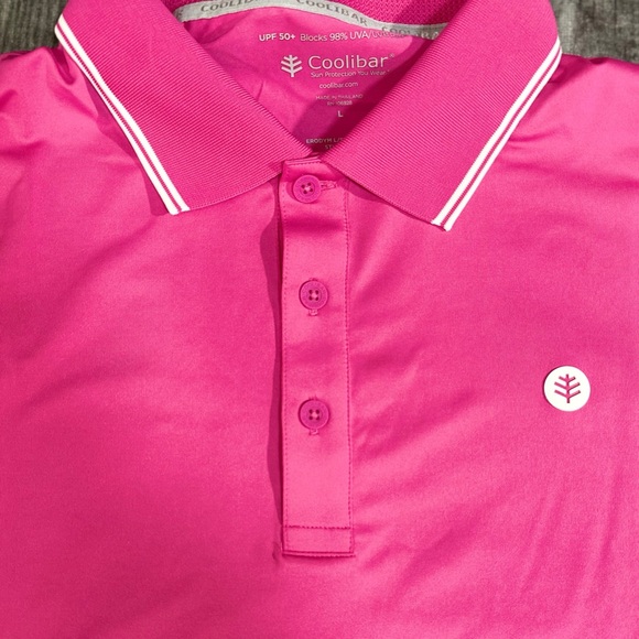 Coolibar Men’s Pink Golf Polo NWT [G6] - Picture 4 of 11